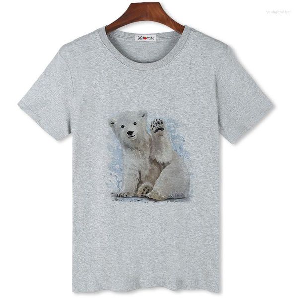 Erkek Tişörtleri Bgtomato Polar Bear Tshirt Erkekler Süper Havalı Hayvan Baskı Gömlek Satış Marka Marka Günlük Üstler Orijinal T-Shirt