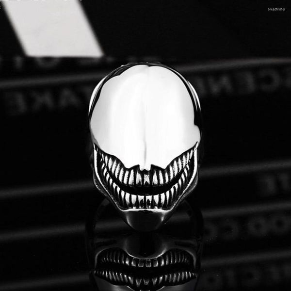 Anelli a grappolo Gothic Venom Skull Ring per uomo Donna Acciaio inossidabile 316L Punk Hip Hop Biker Cool Male Retro Jewelry Gift all'ingrosso