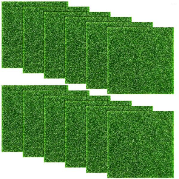 Flores decorativas jardim de paisagem miniatura artificial 10/20/30pcs grama mini acessórios de casamento de jardim de jardinagem acessórios DIY