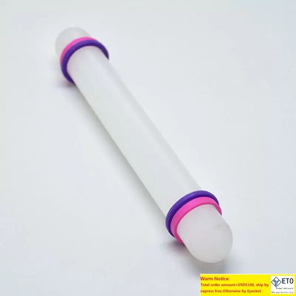 Branco 23cm semestick Glide Fondant Pin Pin Fondant Bolo Roller Decorating Bolo Roller Baking Tool