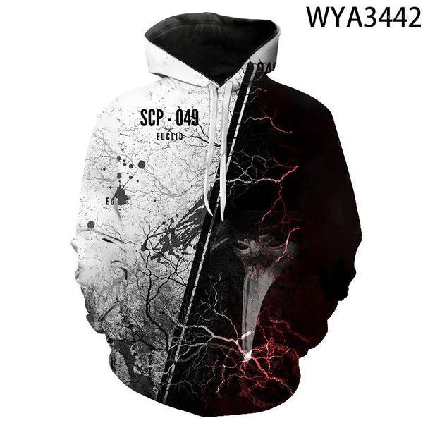 Herren Hoodies SCP 3D Gedruckt Coole Mode Männer Frauen Kinder Pullover Langarm Junge Mädchen Kinder Sweatshirts Mantel Streetwear Casual