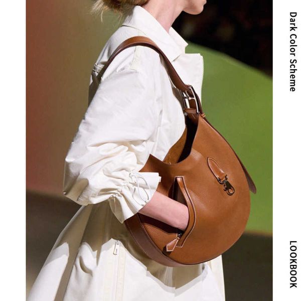 Женская теплая сумка для рук, большая вместительная сумка с широким плечевым ремнем, женская сумка-тоут в форме полумесяца, роскошная дизайнерская сумка 060923
