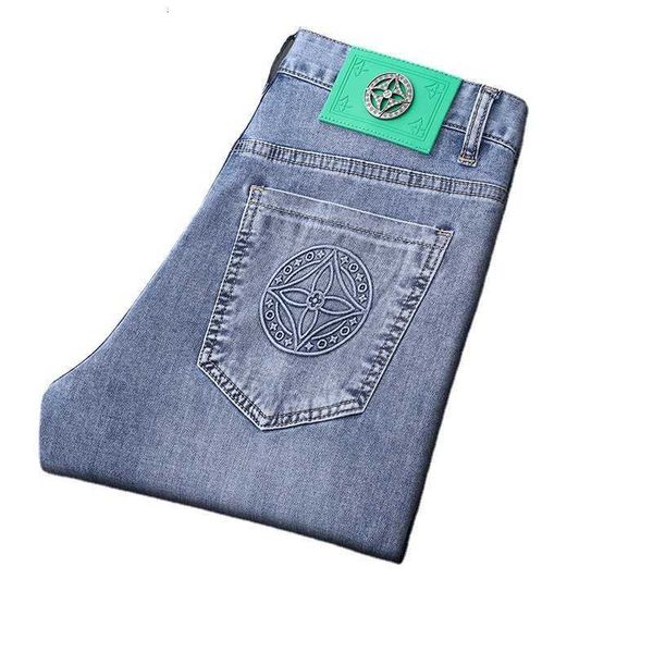 Herren-Jeans-Designer Frühling 2022 und Sommer dünne High-End-Modemarke Slim Small Straight Tube Live-Übertragung MLPN