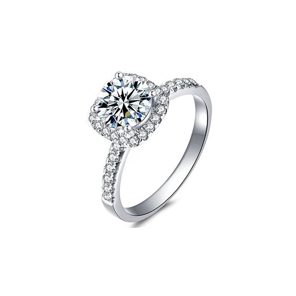 S925 STERLING SLATER DIAMENTO ANELO DE CASAMENTO PURO NOVAÇÃO DO DO COR 1CT ALIGADOS DE CASAMENTO PARA MULHERES MOISSANITE MONIVERSÁRIO ANELE