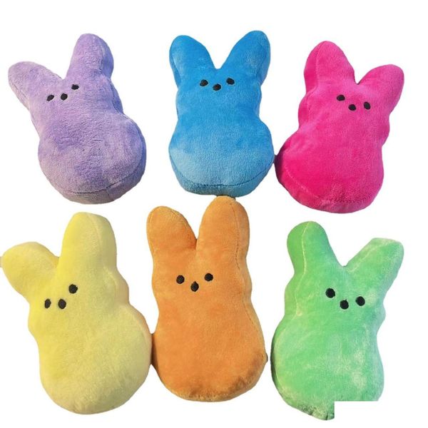 Animali di peluche ripieni Giocattoli coniglietto di Pasqua 15 cm Bambini Baby Happy Easters Coniglio Bambole D55 Regali di consegna a goccia Dhrm7