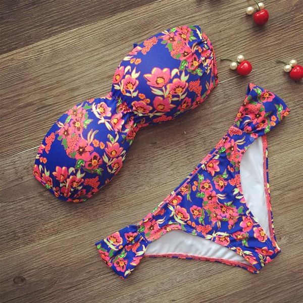 Kadın Mayo 4 Renk Seksi Brezilyalı Bikini 2023 Ananas Baskı Mayo Kadınlar Maillot de Bain Femme Mayo 48