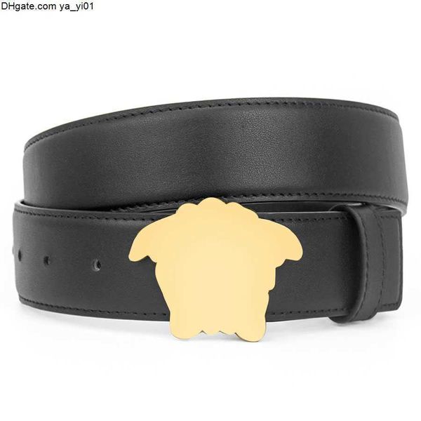 Пояс для моды моды Женские ремни Дизайнер Гладкий золотой пистолет Black Buckle Top Cowshide Кожа 2023