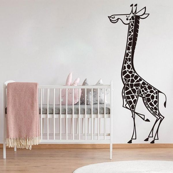 Wandaufkleber für Kinder, Jungen, Mädchen, Babyzimmer, große Giraffe, Tier, Haustier, Dschungel, Fores, Aufkleber, niedliches Poster, Wanddekoration, W768