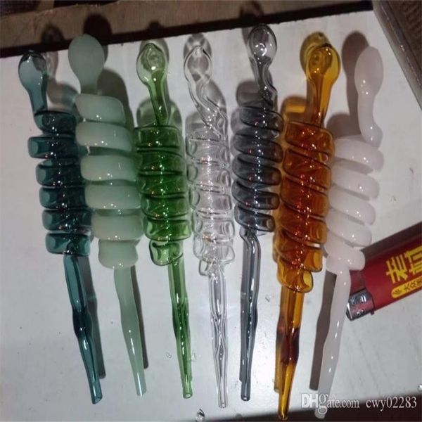 Tubos de fumantes de cachimbo de cachimbo de fumaça de fumaça de fumaça de fumaça helix de vidro de vidro de vidro de vidro de vidro de petróleo novo