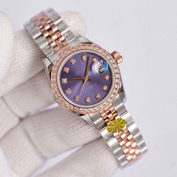 Luxo Rose Gold Mulheres Assista Top Brand 31 36mm Designer Relógios Diamond Diamond Lady para o Relógio de presente do Dia das Mães de Natal de Valentine para Mulheres