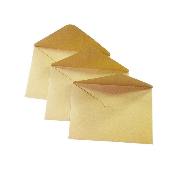 Biglietti d'auguri 50 Pz / lotto Busta semplice in carta Kraft marrone Busta multifunzione fai-da-te Busta carta regalo per inviti di ringraziamento 230317