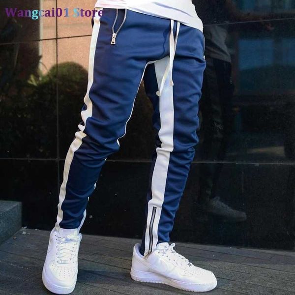 wangcai01 Pantaloni da uomo Pantaloni da jogging da uomo Pantaloni casual Fitness Uomo Abbigliamento sportivo Pantaloni da tuta Pantaloni sportivi skinny Pantaloni Palestre nere Pantaloni da pista da jogging 0318H23