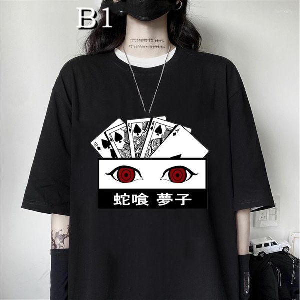 T-shirt da donna Donna Yumeko Jabami Eyes T-shirt Top Kakegurui Graphic Tees Manica corta Girocollo Morbido Anime Manga Tee Shirt 2023