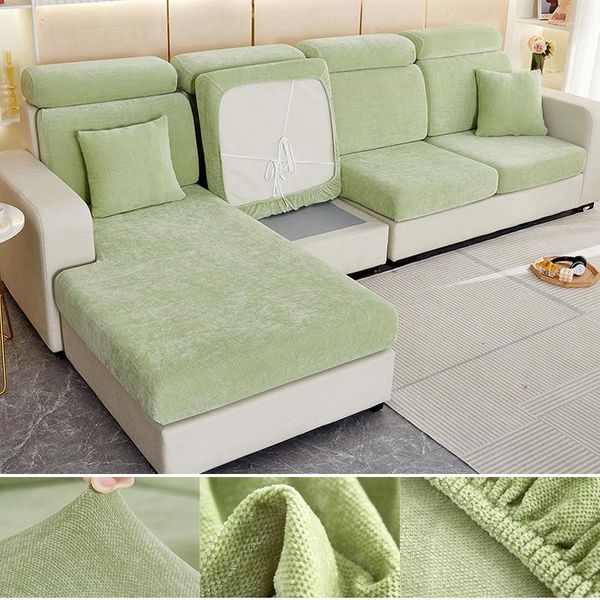 Capas de cadeira Super Strel Streatch Seat Cushion Sofá Slipcovers Slipcovers com sarja de textura chenill grossa