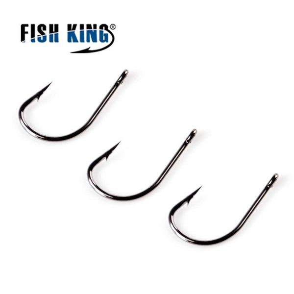 Ami da pesca FISH KING 50pcs TOMARU Amo da pesca con anello 3 # -12 # Amo spinato Carp Feeder Anzol Amo Jig Hook dal Giappone P230317