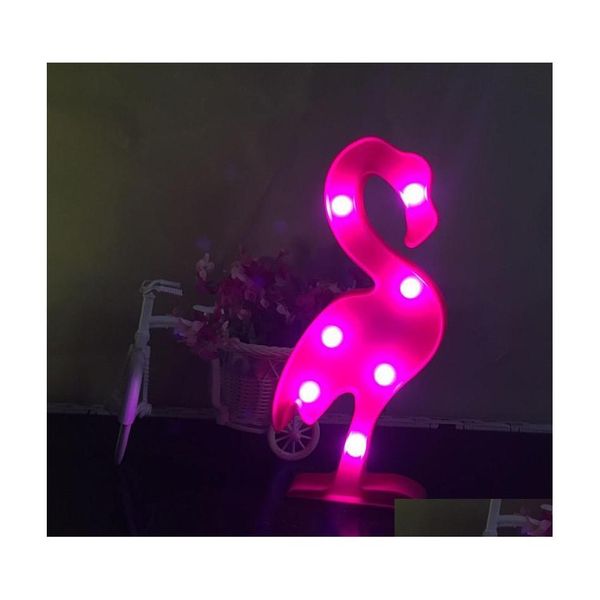 Ночные огни 2016 Creative Small Light 3 W вел модель животных Flamingo, такая как декоративная декоративная капель