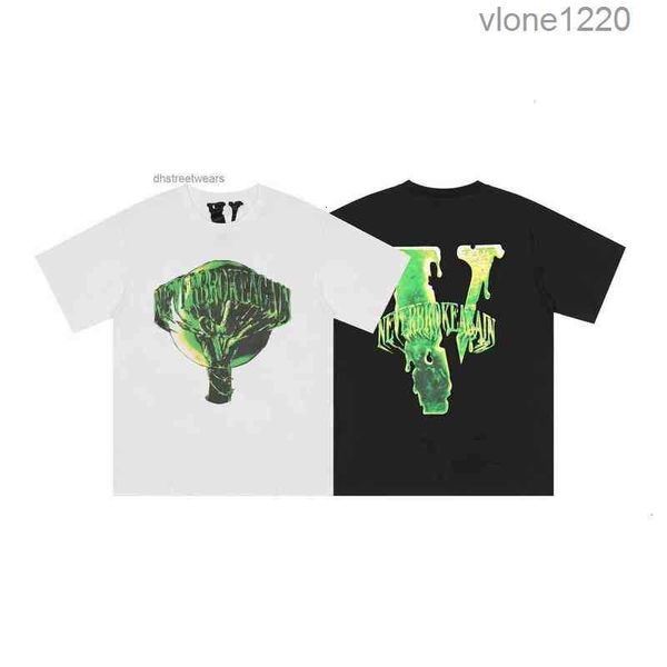 Magliette streetwear verde scuro inglese che si scioglie t-shirt corta a maniche corte da uomo e da donna