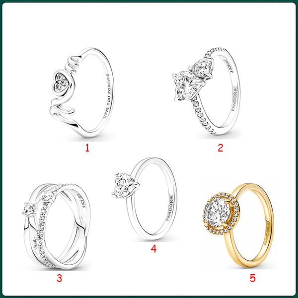 2023 nova popular S925 Sterling Silver Série do Dia das Mães Novo Amor Love Mãe Mãe Ring Diy Pandora Presente Acessórios de moda