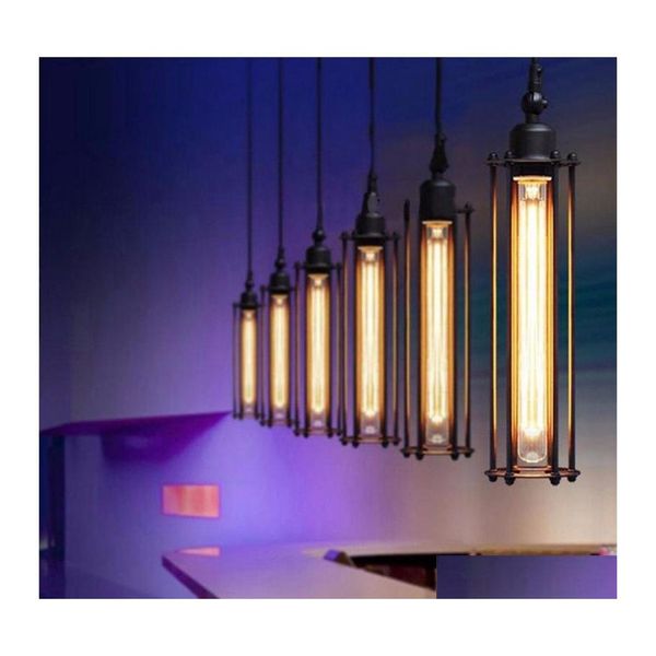 Lâmpadas pendentes de 2016 American Country Style Lights Retro Loft Iron Iron Lamp Decoration Edison Vintage pendurado Lighting European Drop Dhqkq