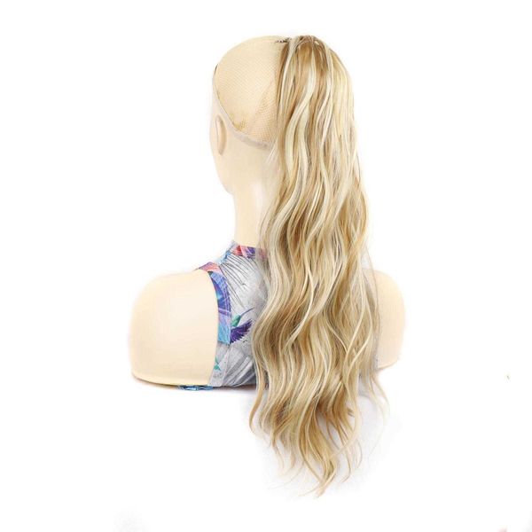 WIG WOMENS Long Hair Ponytail Ripple Ripple Curly Small Jaw Clip Chemical Fiber