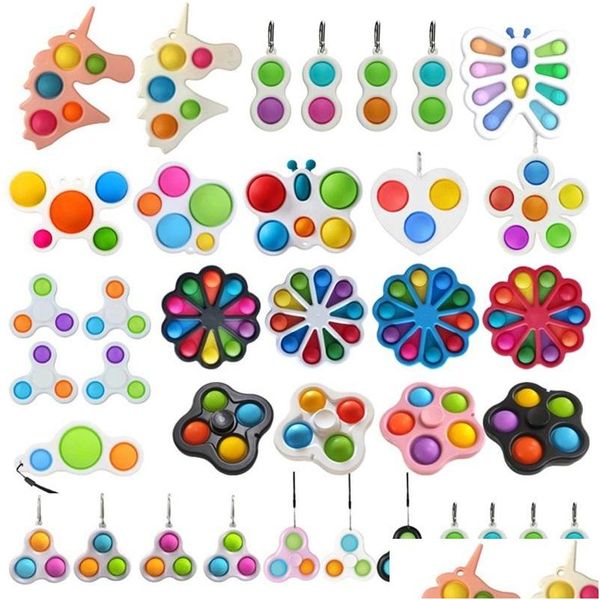 Dekompressionsspielzeugstile Spinner Sensory Simple Toys Geschenke Erwachsenes Kind Lustige Antistress Finger Spinner Stress Reliver Push D Dhepj