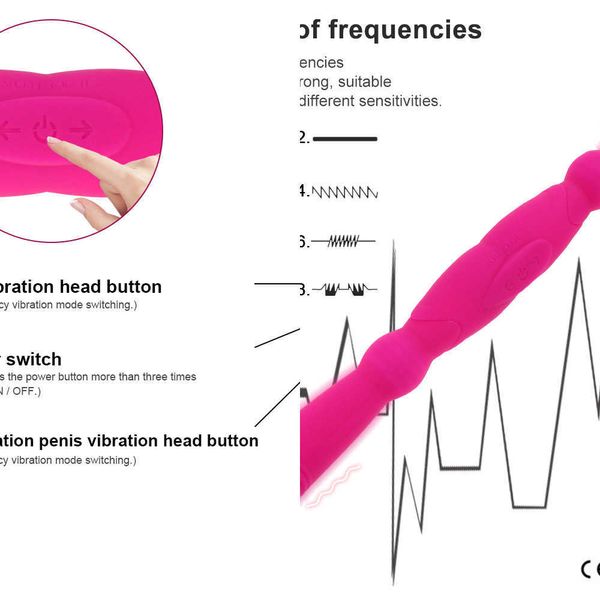 NXY Vibratörler Esnek Dildo Çift Uçlu Vibratör Kadınlar Vajina Masajı Anal Fiş Yapay Penis Erotik Eşcinsel Lezbiyen Seks Oyuncakları 230310