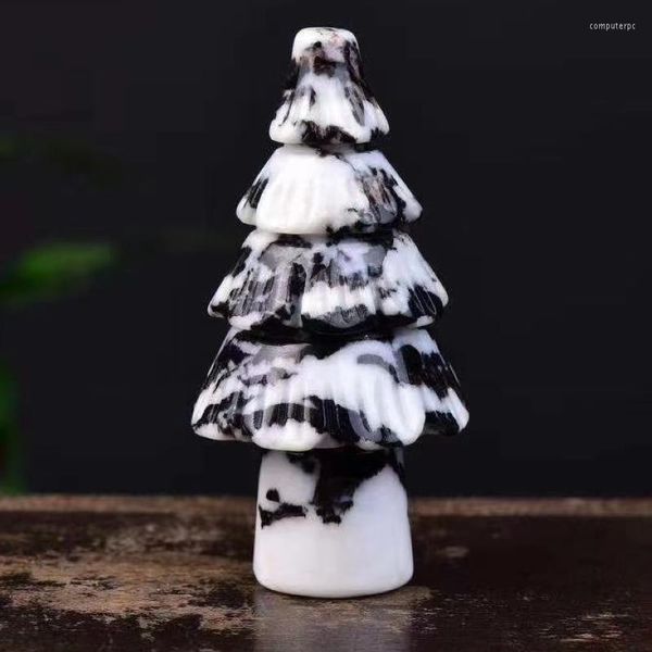 Caschetti per gioielli naturali zebra intagliato intagliato Gli innamorati di Natale alberi artigianato mobili per casa Aura fengshui decorazione