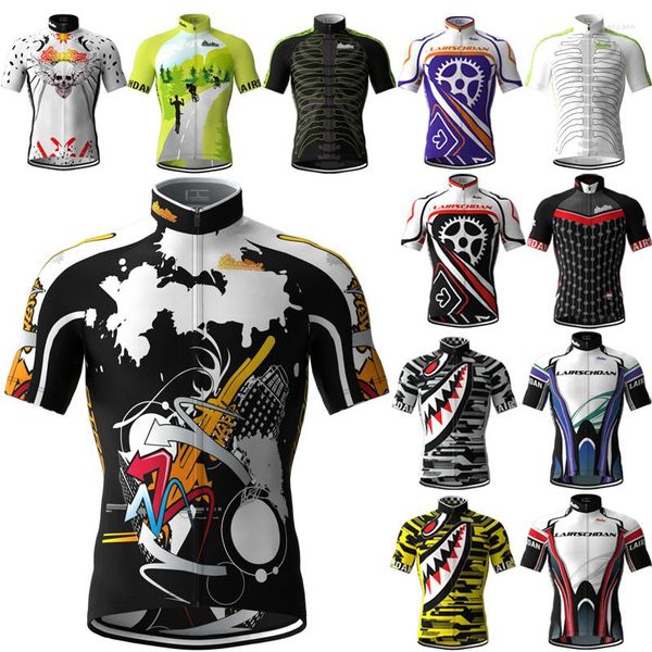 Jackets de corrida Lairschdan 2023 Summer Men's Cycling Jersey MTB Tops Sport Sport Bicycle Shirt ROPA Ciclismo Pro Team Bike Wear