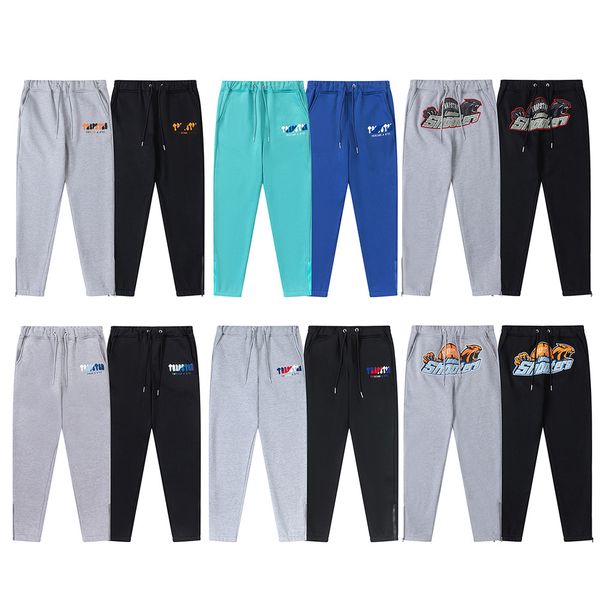 Calças masculinas trapstar calças casuais clássico cintura elástica hip-hop moda sweatpants carta decoração calças grossas