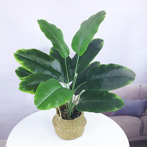 Flores decorativas 66 cm de simulação de banana artificial Banyan Plants Tropical Plantas Tropicais Art Landscaping Balcony House Deco