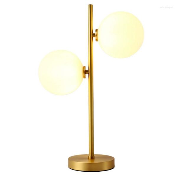 Tischlampen Nordic Einfache Glaskugellampe Drei Arten Gold Neben Licht Für Wohnzimmer Schlafzimmer Home Deco