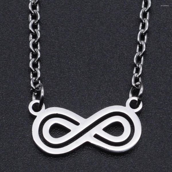 Ketten 10pcs Mode Infinity Anhänger Halskette Muttertag Geschenke Edelstahl Ewiges Symbol