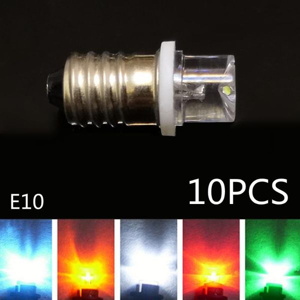 Lampadine E10 Astigmatism Instruct Light Bulb 3V 6V Instrument 4.5V 8V LED Rosso Blu Verde Indicatore meccanico BulbLED