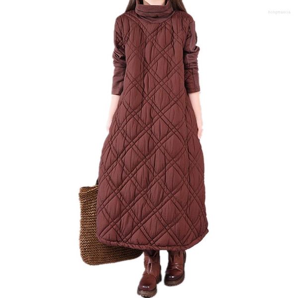 Abiti casual Stile coreano Abito spesso Cartone animato Colletto di sabbia Clausola Allentato Vintage Donna Autunno Inverno Nero Abbigliamento da festa Vestido per ragazze