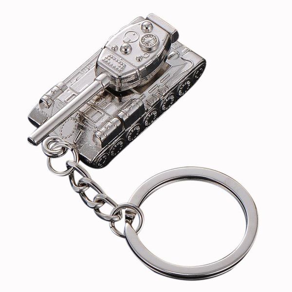 Keychains Creative Classic Jewelry Trinket World of Tanks Keychain Metal 3D Modelo Chavejante unissex Bag das chave