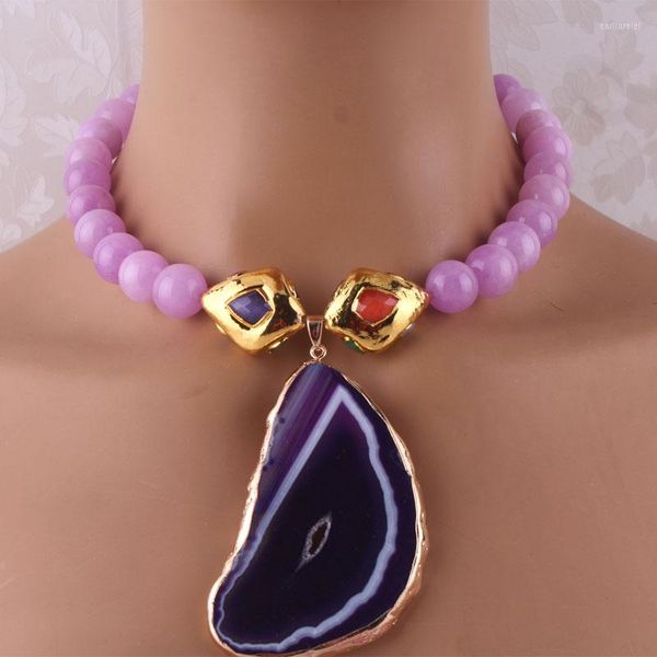 Collana Orecchini Set Dudo Gioielli africani per donna Girocollo Dubai placcato oro viola 2023 Design