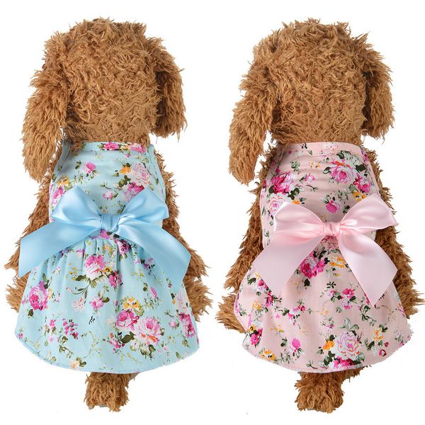 2023 летняя одежда для собак новая домашняя одежда для собаки платье сладкое платье принцессы плюшевые щенки.