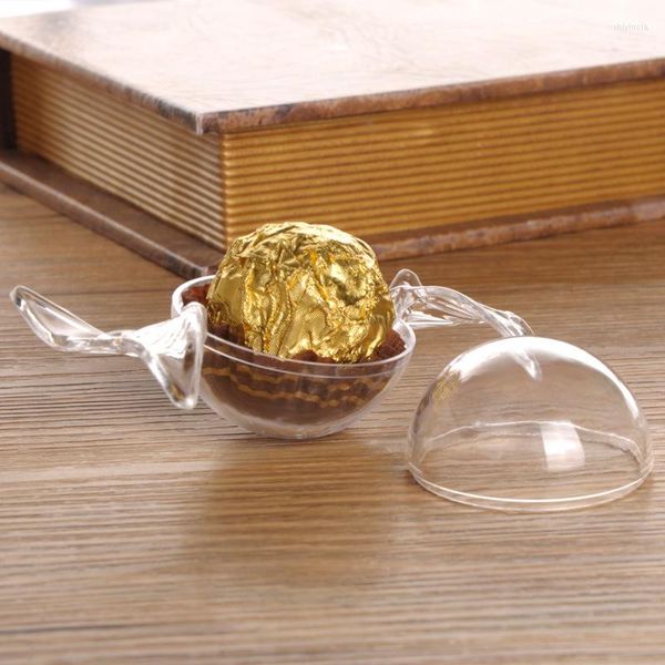 Confezione regalo 12 pezzi Mini forma di ombrello Contenitore di caramelle Scatole regalo in plastica trasparente Bomboniere per feste di compleanno Matrimonio Fidanzamento Giornata dei bambini