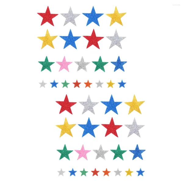 Adesivi per confezioni regalo Glitter Christmas Stickerparty Star Decorazione da parete Scrapbooking per bambini Evastickrs Decalcomanie ricompensa per finestre Motivazionali