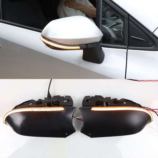 Luz de sinal de giro LED para Toyota Corolla Cross 2020 2021 2022 lateral asa lateral retrovisor tampa indicadora de lâmpada dinâmica LED drl