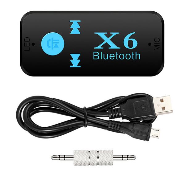 X6 Universal Bluetooth -приемник v4.1 Поддержка TF Card Handfree Call Player Player Care Aux in/Вывод MP3 Music Players