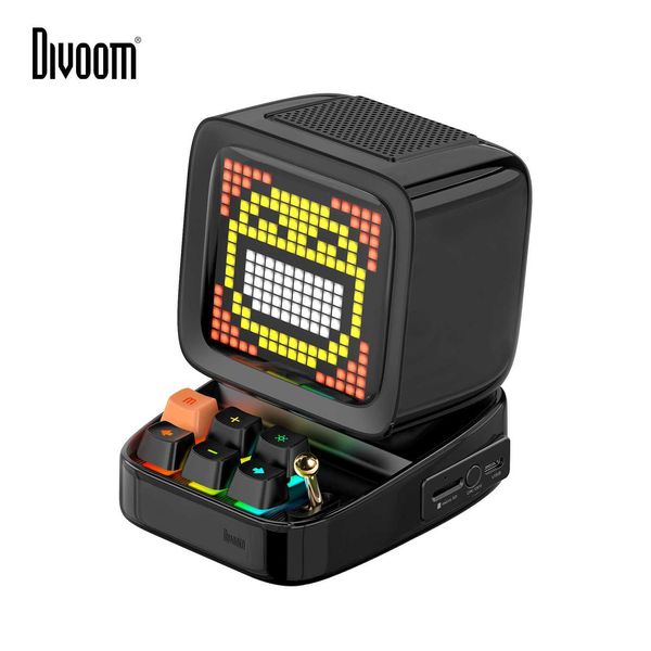 Altoparlanti portatili Divoom Ditoo Retro Pixel Art Bluetooth Altoparlante portatile Sveglia Tabellone LED fai da te Regalo di compleanno Decorazione della casa Z0317