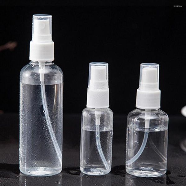 Bottiglie di stoccaggio 1 PZ 30 ml 50 ml 100 ml Atomizzatore di plastica trasparente PET trasparente da viaggio Piccolo MIni Bottiglia riutilizzabile spray vuota portatile