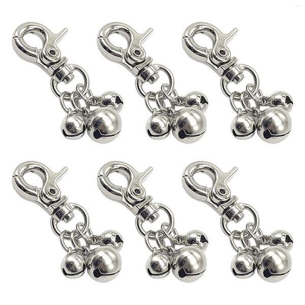 Colarinhos de cachorro 6pcs gato diário anel diário Ring Decorativo Lembrete de liga de zinco Treinamento de gola de animais de estimação Bell Loud Alto Interior Easidade Instalação