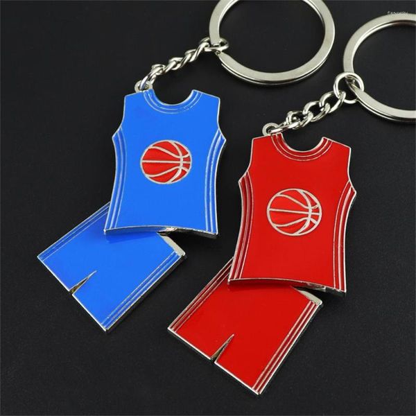 Keychains 1pc Jersey Pingente Keychain para amantes de basquete masculino 360 ° Charmos de chaves rotativos Presentes de lembrança masculina