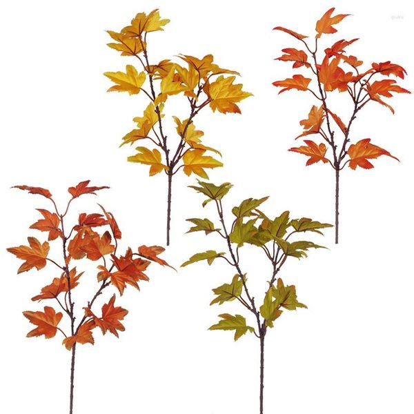 Fiori decorativi 39cm Retro Colore autunnale Pianta artificiale Arredamento per la casa El Centro commerciale Decorazione Decorazioni per il giorno del Ringraziamento