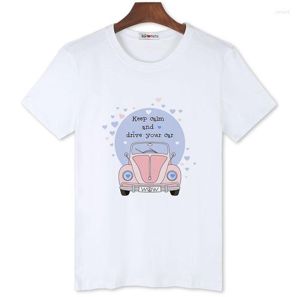 Erkek Tişörtleri Bgtomato tarzı sevimli çizgi film tişört komik araba baskı üstleri satış orijinal marka serin moda kıyafetler
