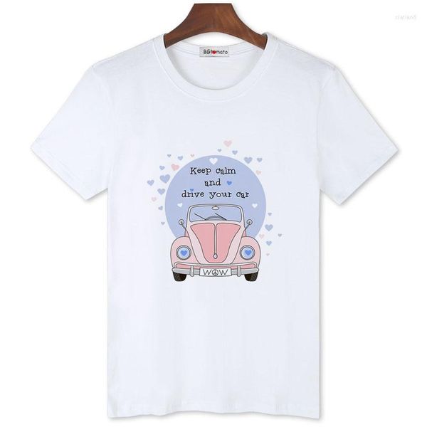 Camisetas masculinas estilo bgtomato tshirt fofo de desenho animado impressão de carros de impressão de carros de impressão de impressão original da marca Original Cool Trendy Roupos