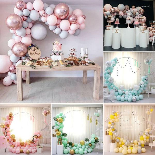 Decoração de festa moda moda macaron color arch kit conjunto de balões de aniversário decoração de chá de chá de bebê