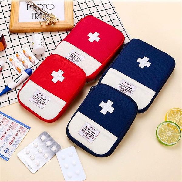 bolsa portátil de primeiros socorros kit médico viagens ao ar livre acampamento útil mini medicamento saco de armazenamento camping campings de emergência saco de pílula de pílula